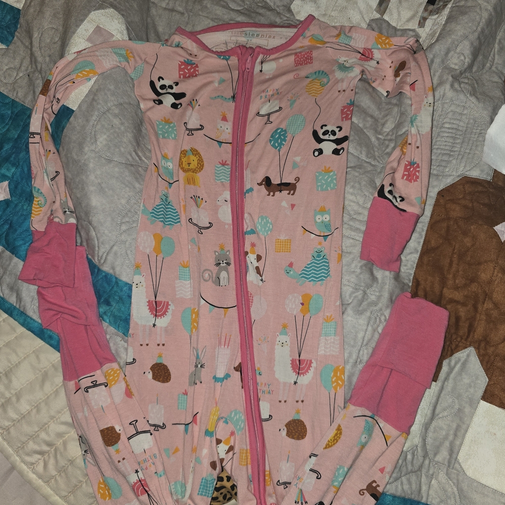 Little Sleepies Pink Animal Print Kids Pajamas